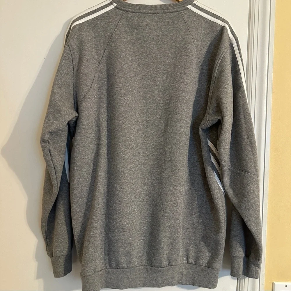 NWOT Adidas Insley crewneck pullover sweatshirt men L gray white